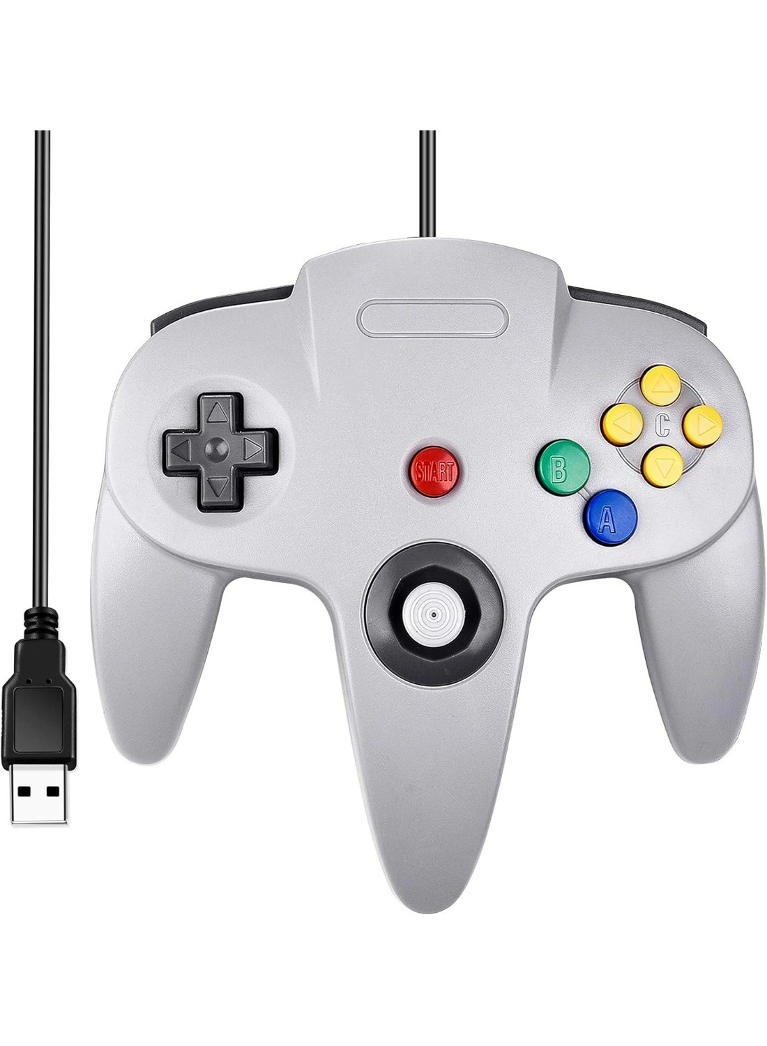 Retro N64 Controller - BLUE/RED Windows PC Mac Raspberry Pi Pack