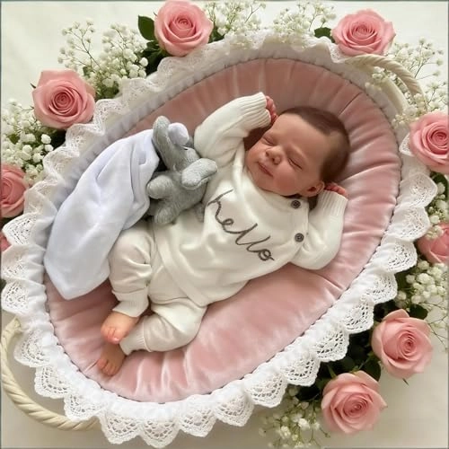 Reborn Baby Doll - 18 Inch Silicone Girl Sleeping Ages 3+