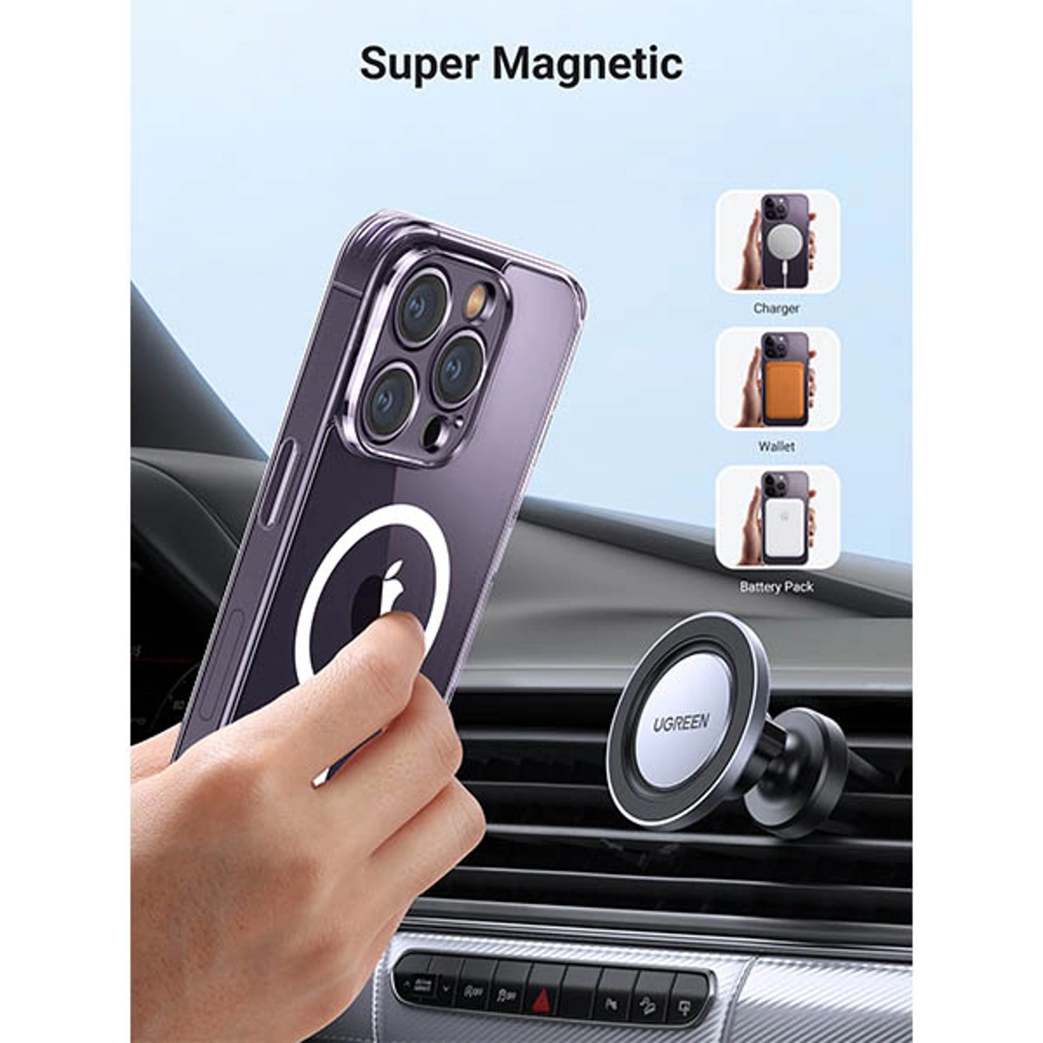 Magnetic Back Case for iPhone 14 Pro