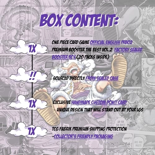 PRB02 - 20 Packs English + Custom DON!! Card - Handmade Limited Edition