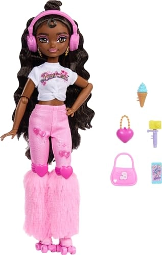 Brooklyn Fashion Doll - Posable Roller Skating Dark Brown Hair Ages 4+