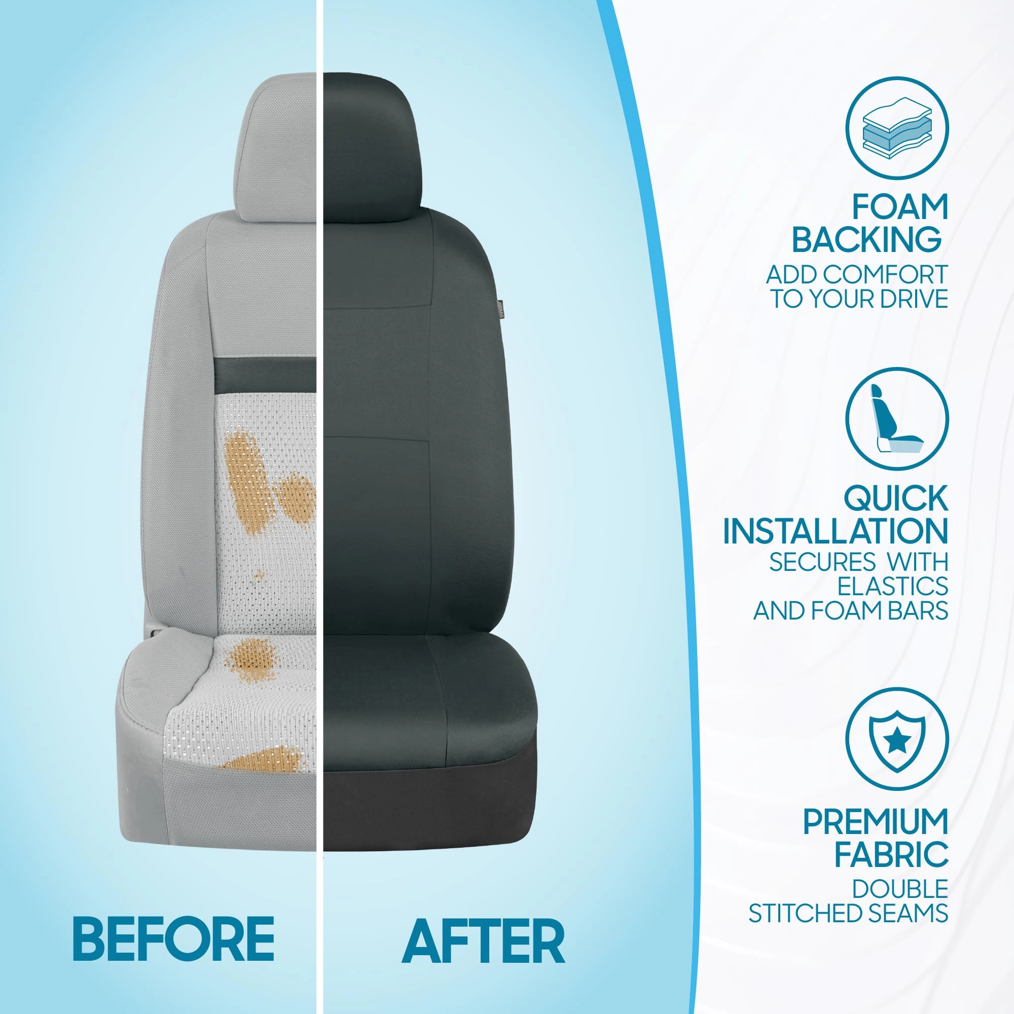 PolyPro Car Seat Covers - Solid Beige Universal Fit