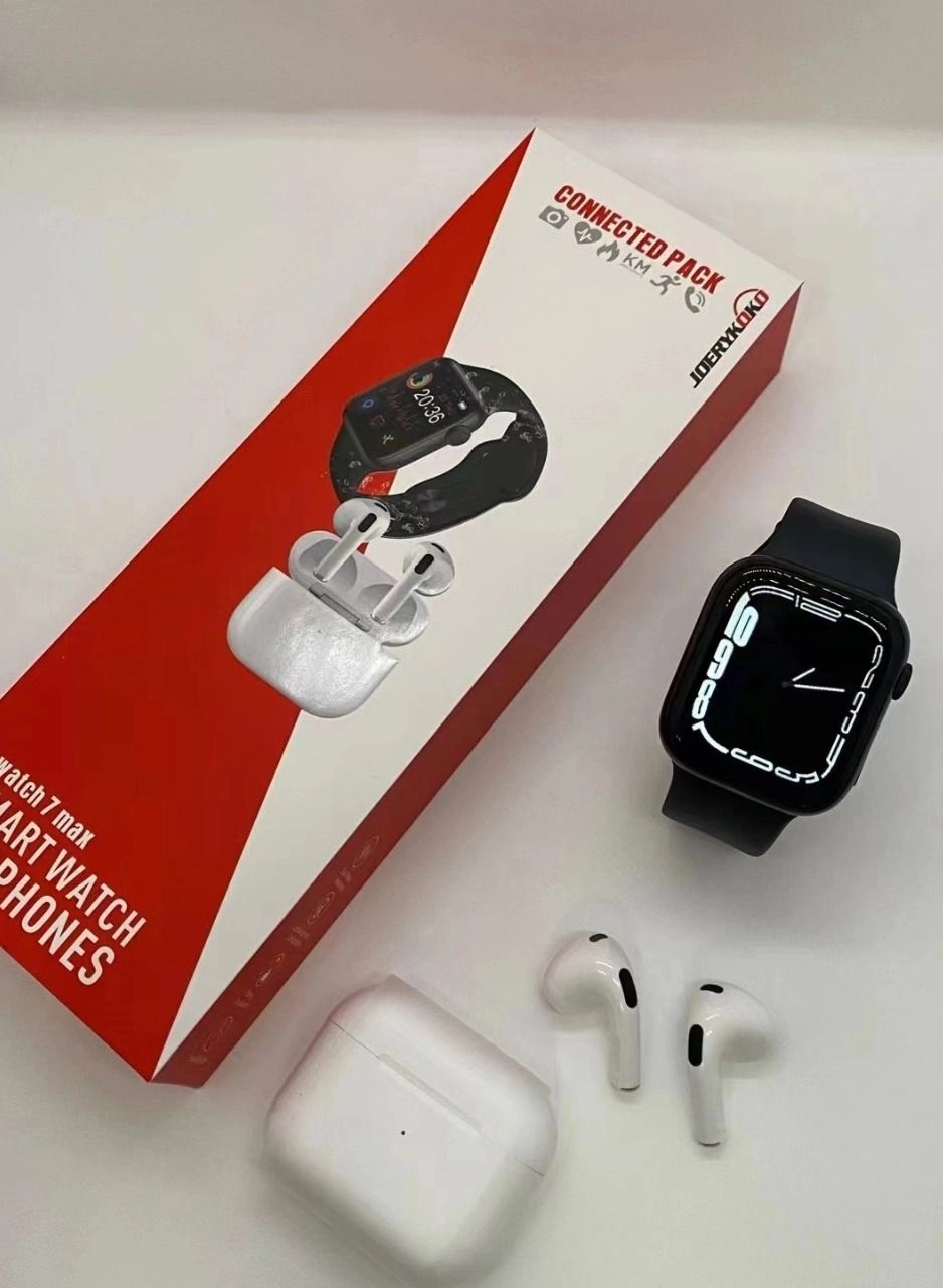Smart Watch + Extra Strap + Wireless Earphones