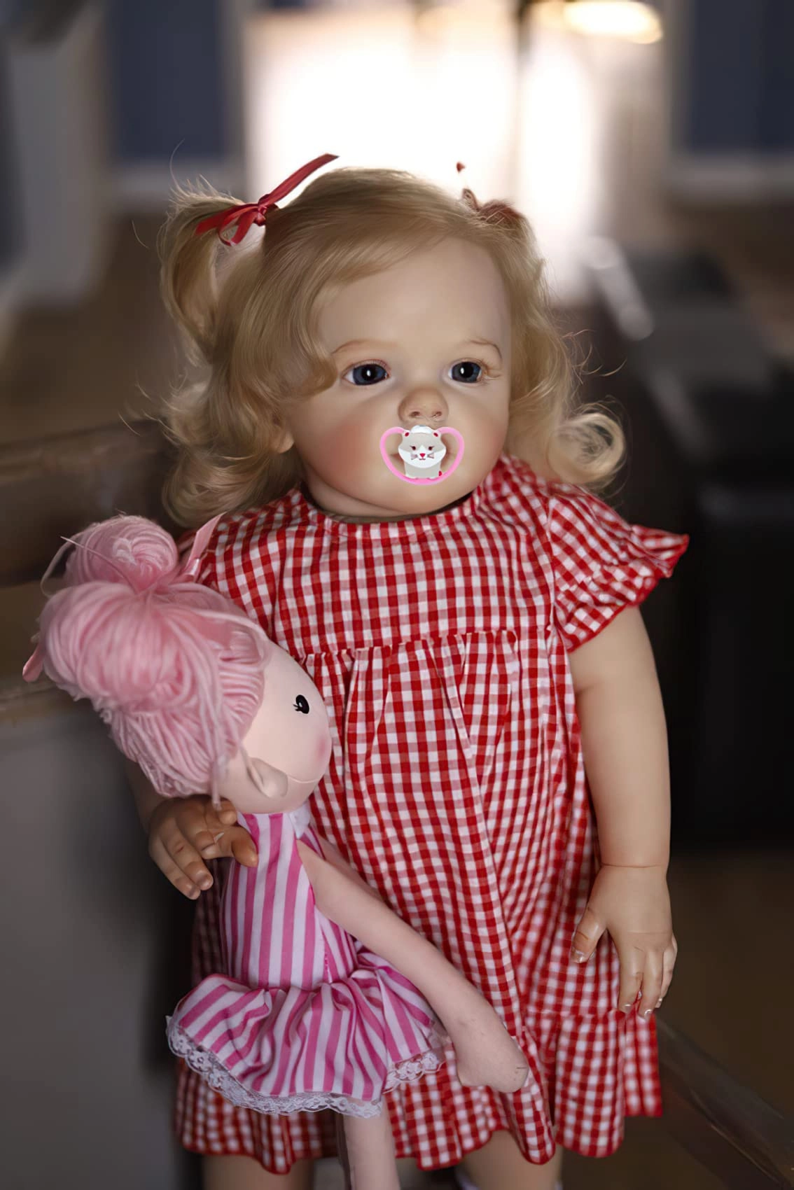 Reborn Baby Doll - 24 Inch Soft Cloth Body Blonde Hair Ages 3+