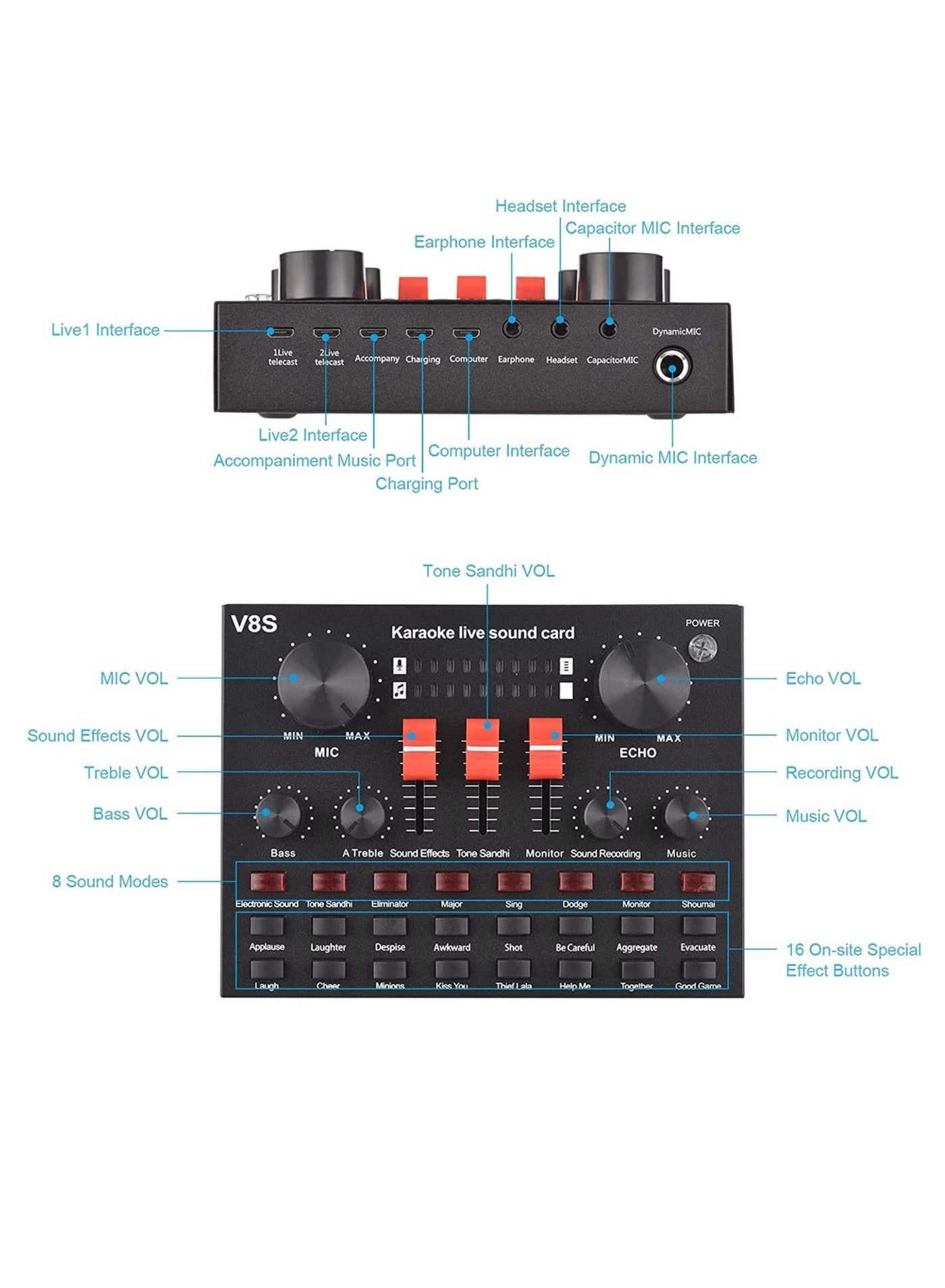 V8 Set - USB External Karaoke Recording