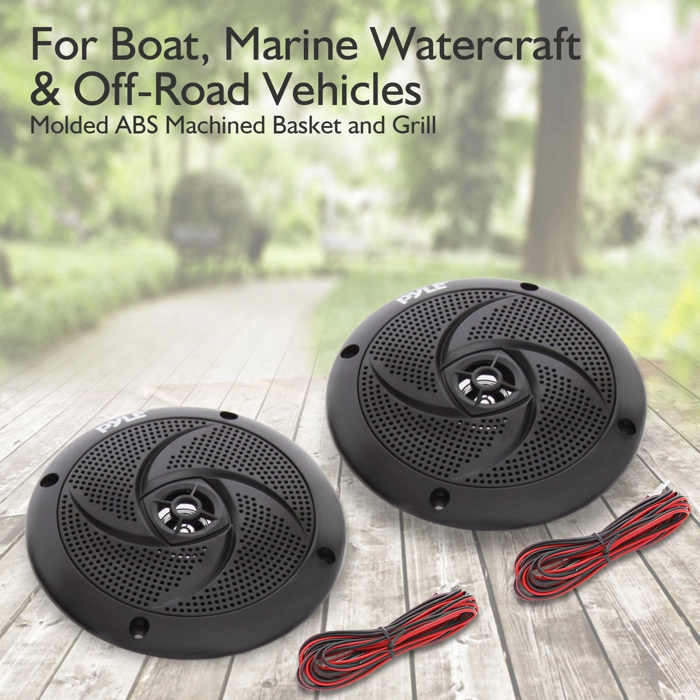 Low-Profile Waterproof Marine Speakers - 4 Inch 100W