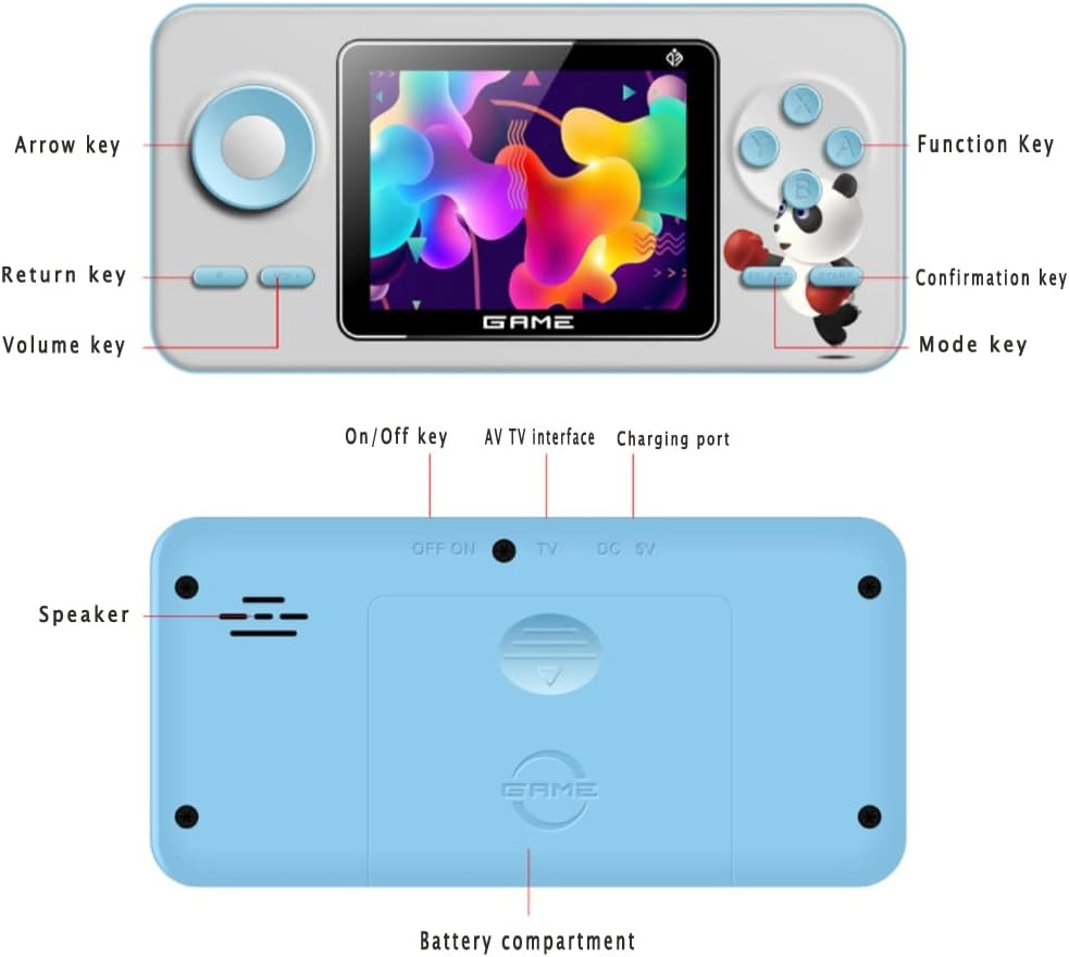 Mini Handheld Video Game Console - 500 Classic Built-in Games Rechargeable