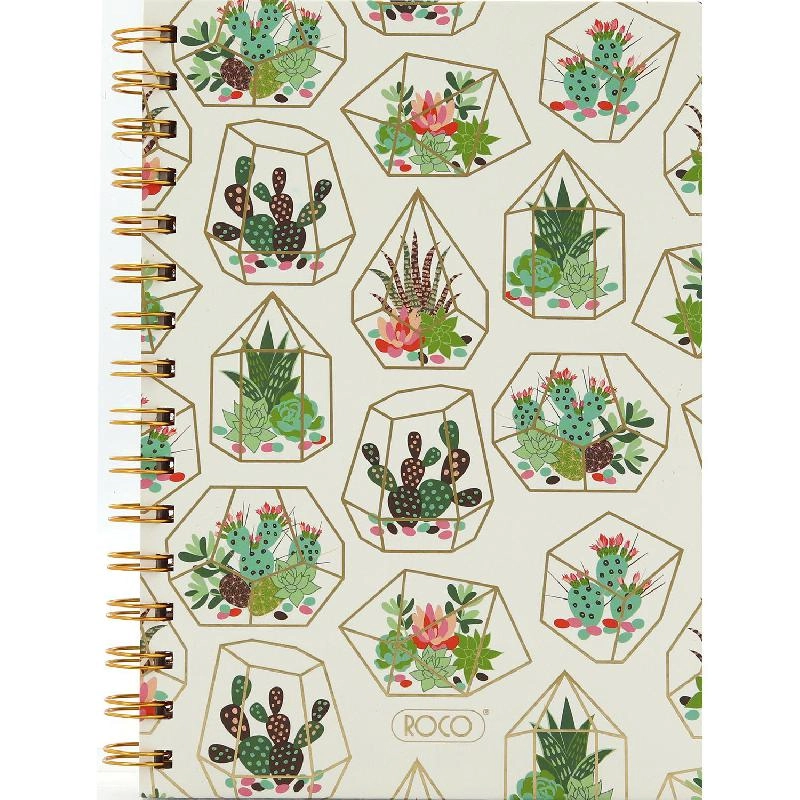 Notebook 19 X 26 cm Spiral - Grid 100 Sheets