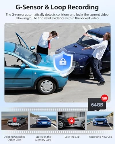 Rear View Mirror Camera Dash Cam DVR Monitor - 1080P 30FPS