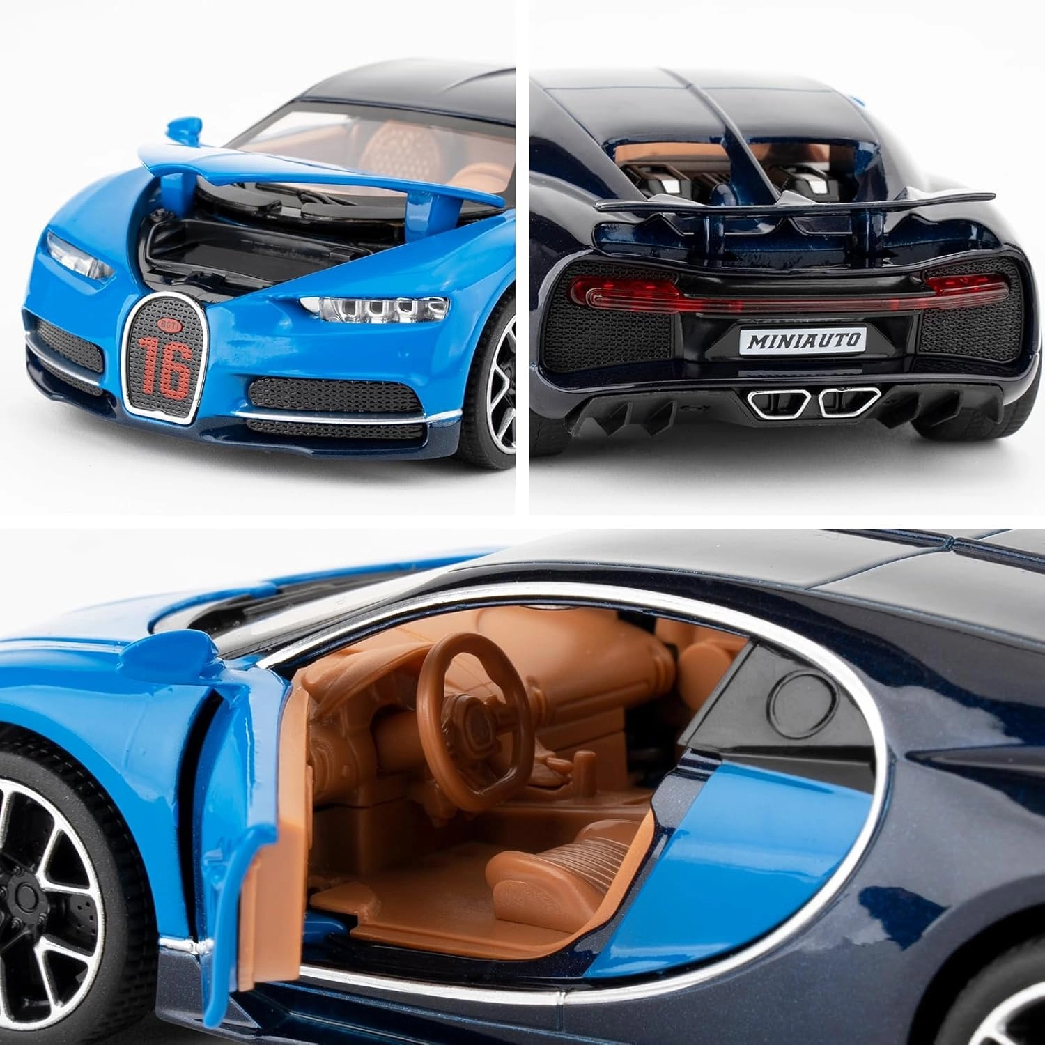 BUGATTI CHIRON - Metal Pull Back Blue