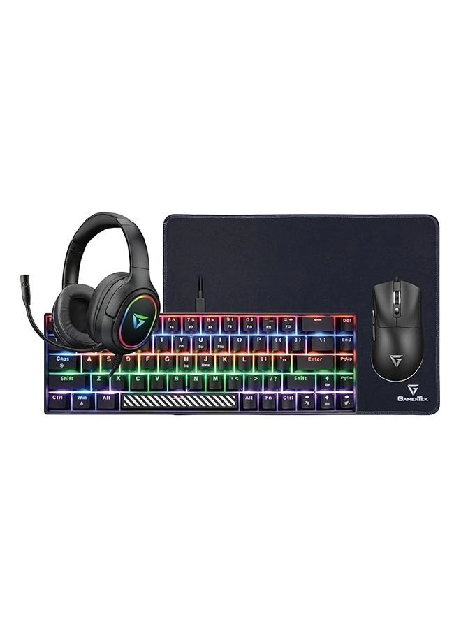 Keyboard - 68 Keys + Mouse - 65g 12800 DPI + Headset - 50mm + Mousepad - 360x260mm - PC