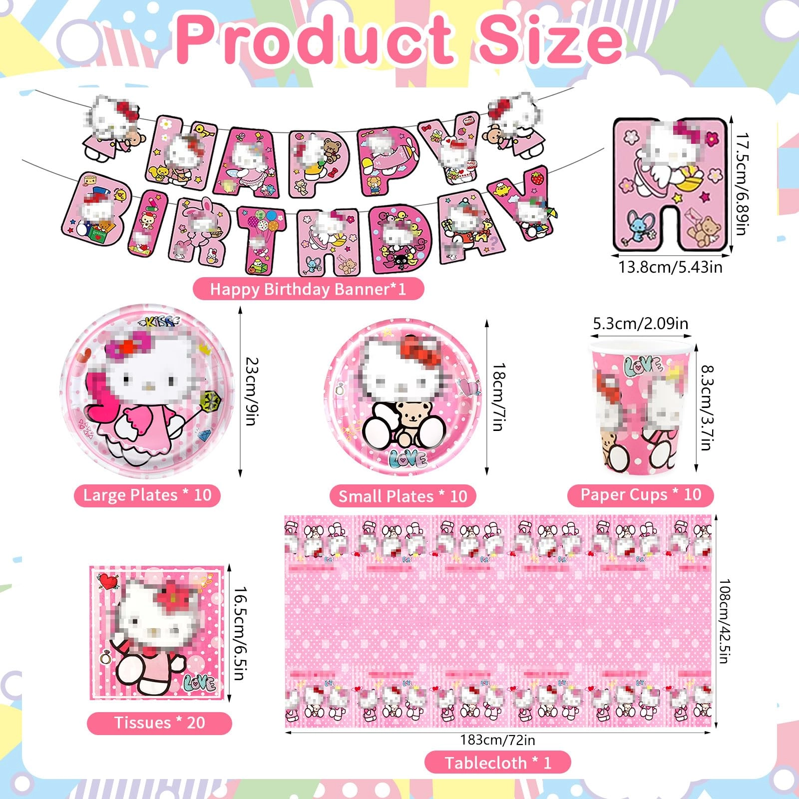 Party Tableware Set - 52PC Birthday