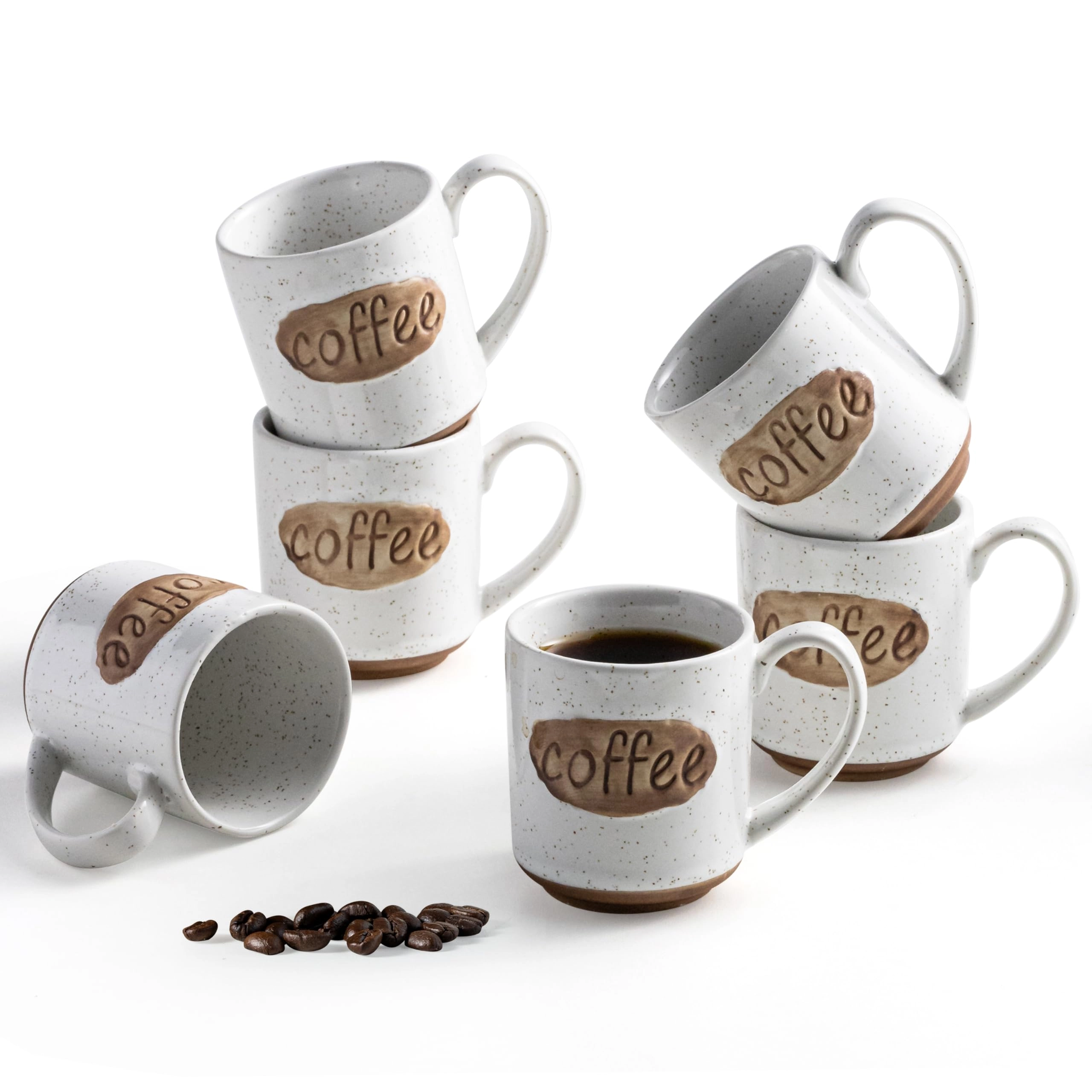 lyeoboh Mini Demitasse Cup - 6 pcs - coffee design