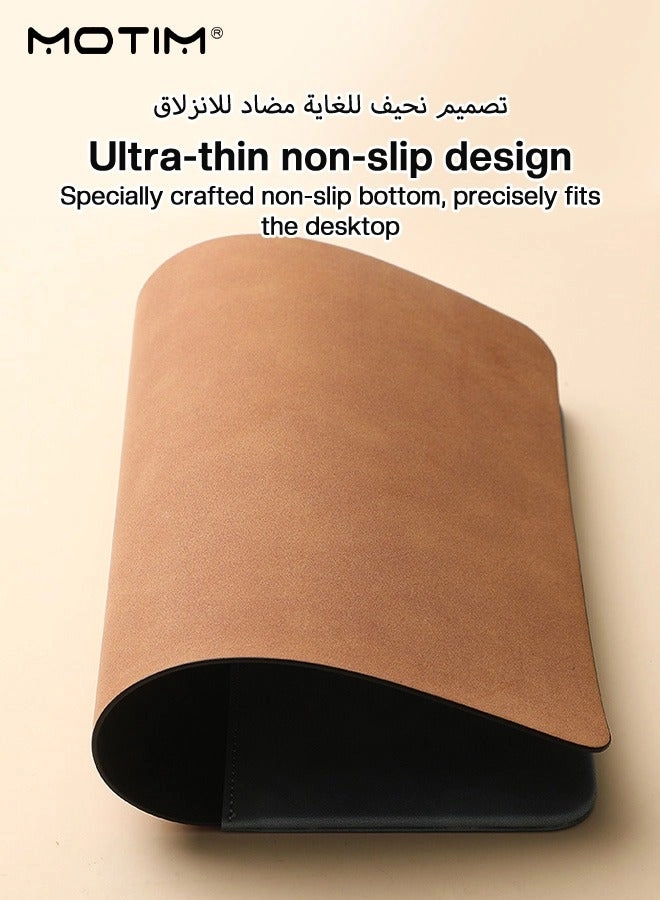 Wireless Charging PU Leather Gaming Mouse Pad - 30x22 cm