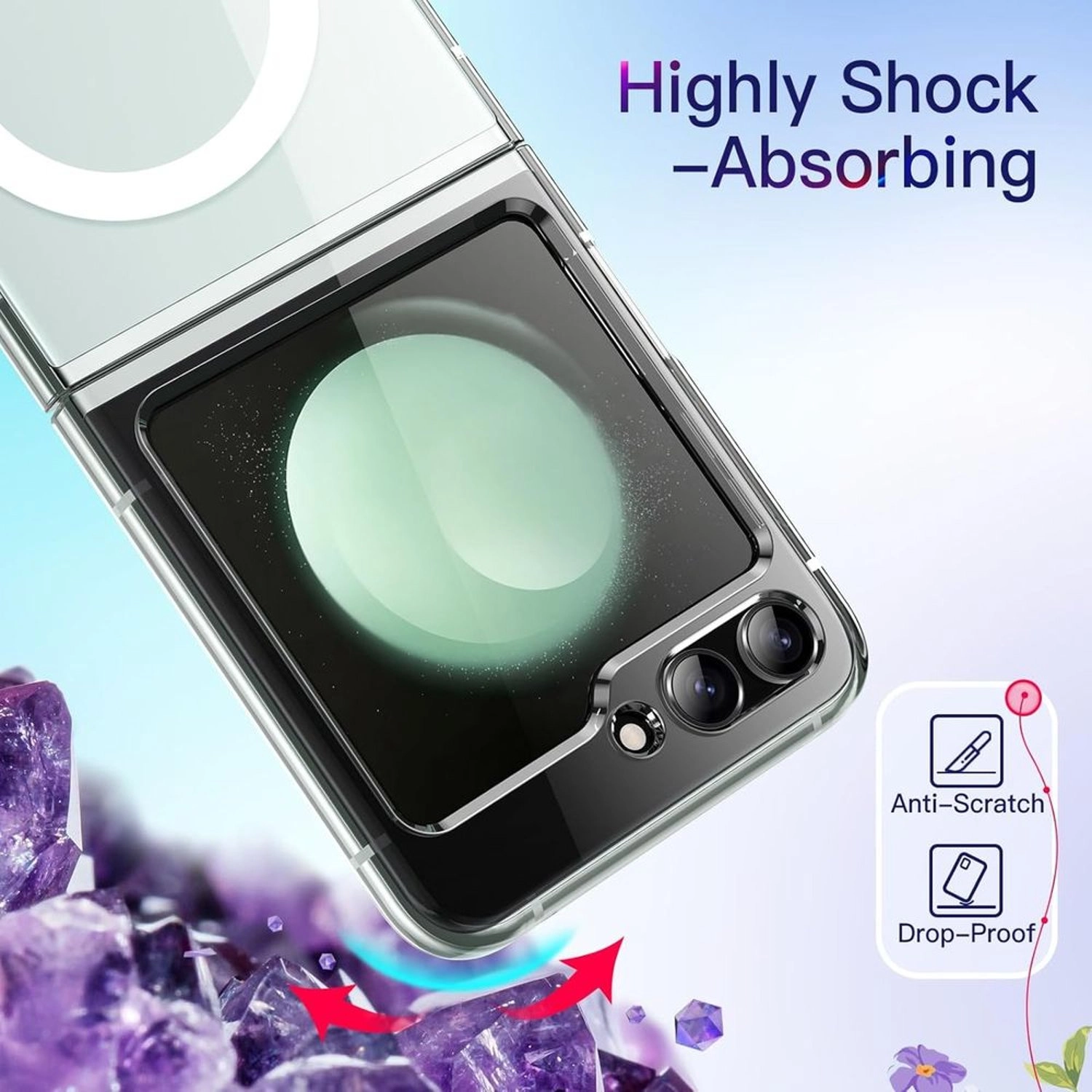 Mag Case Clear Case with MagSafe for Samsung Galaxy Z Flip 6