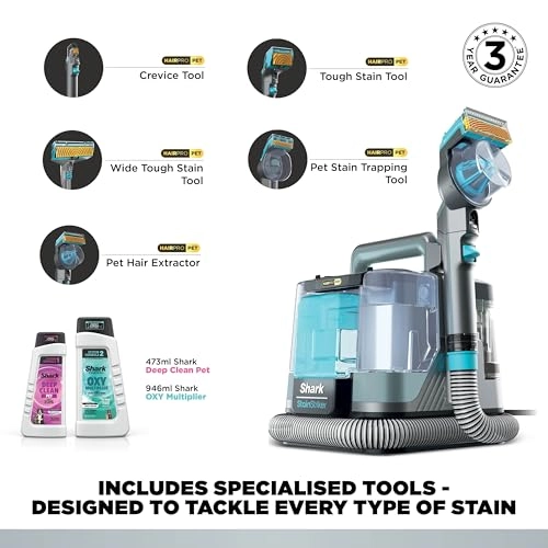 StainStriker HairPro Pet + Tough Stain Tool + Crevice Tool + Pet Hair Extractor Tool + Pet Stain Trapping Tool + CarpetXpert Deep Clean Pet Formula + StainStriker OXY Multiplier Formula