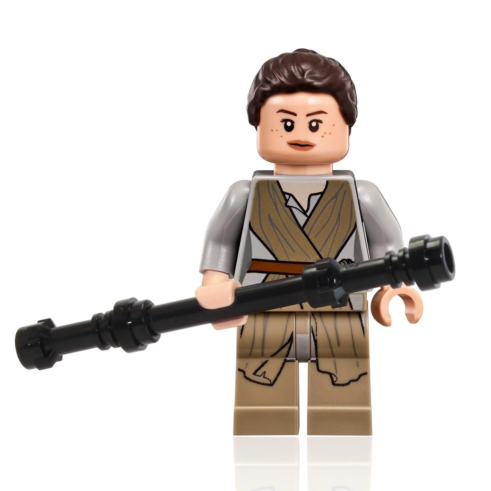 LEGO Star Wars Minifigure - Rey - Black Staff Hairpiece (75099)