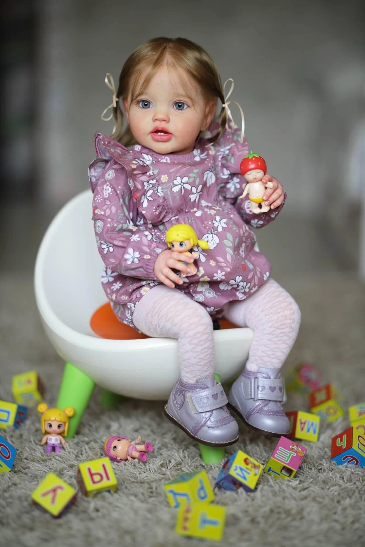 Reborn Baby Doll - 24 in Silicone Vinyl Toddler Girl Ages 3+