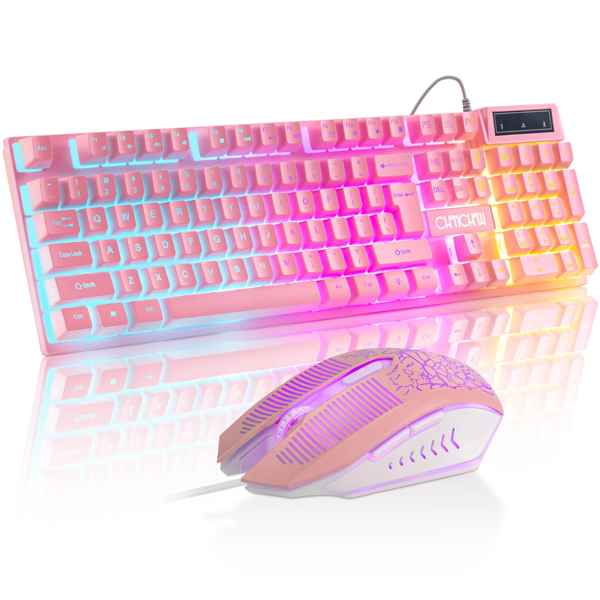 CHONCHOW Gaming Wireless Keyboard and Mouse - Wired/Wireless