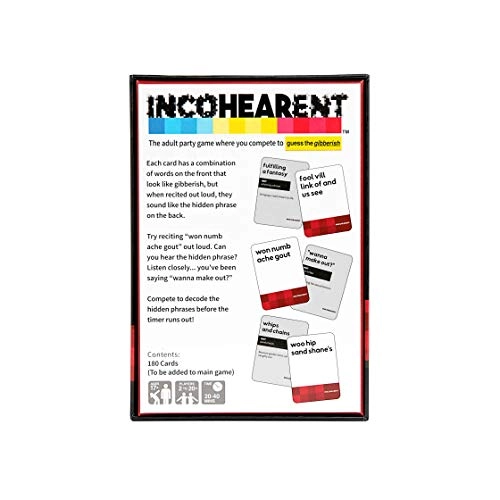 Incohearent Expansion Pack - English 17 years and up 180 cards