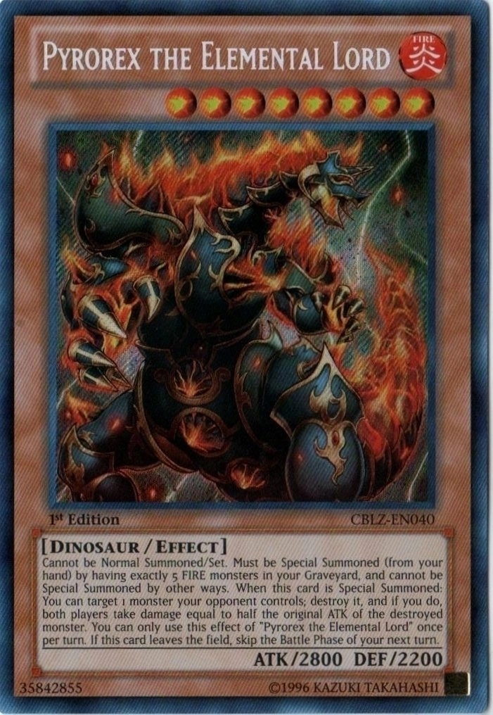 Yu-Gi-Oh! Pyrorex the Elemental Lord CBLZ-EN040 - 1pcs