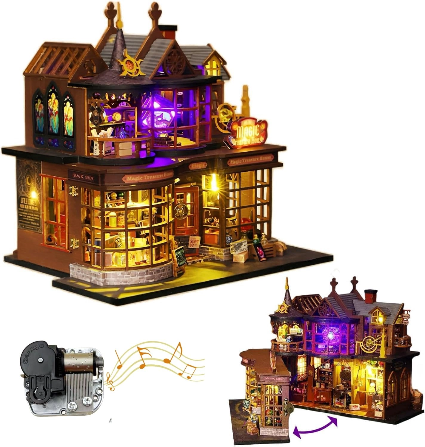 KingStora Fairy House Craft Kit - Medium-Sized Magic Treasure House