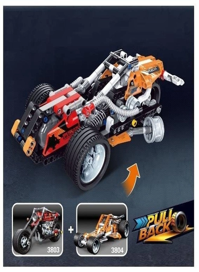 Architect Series Super Racer - Pull Back Go-Kart DIY Educational Construction Set Speedy Racer Edition