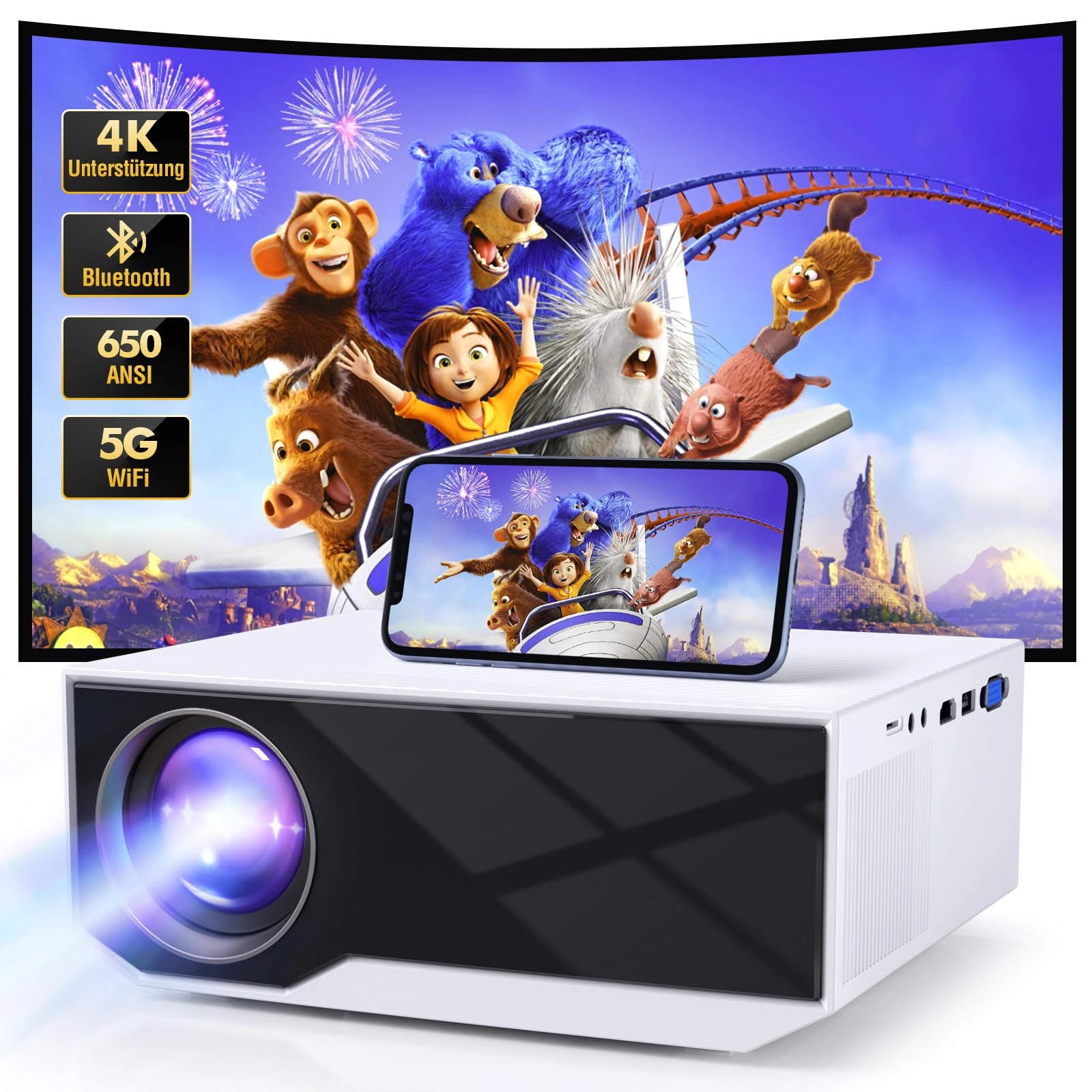 Mini Projector B0FQBYPRVM 18000 Lumens