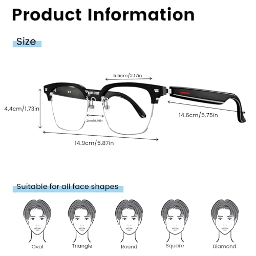 Smart Bluetooth Glasses - Touch Control Voice Control