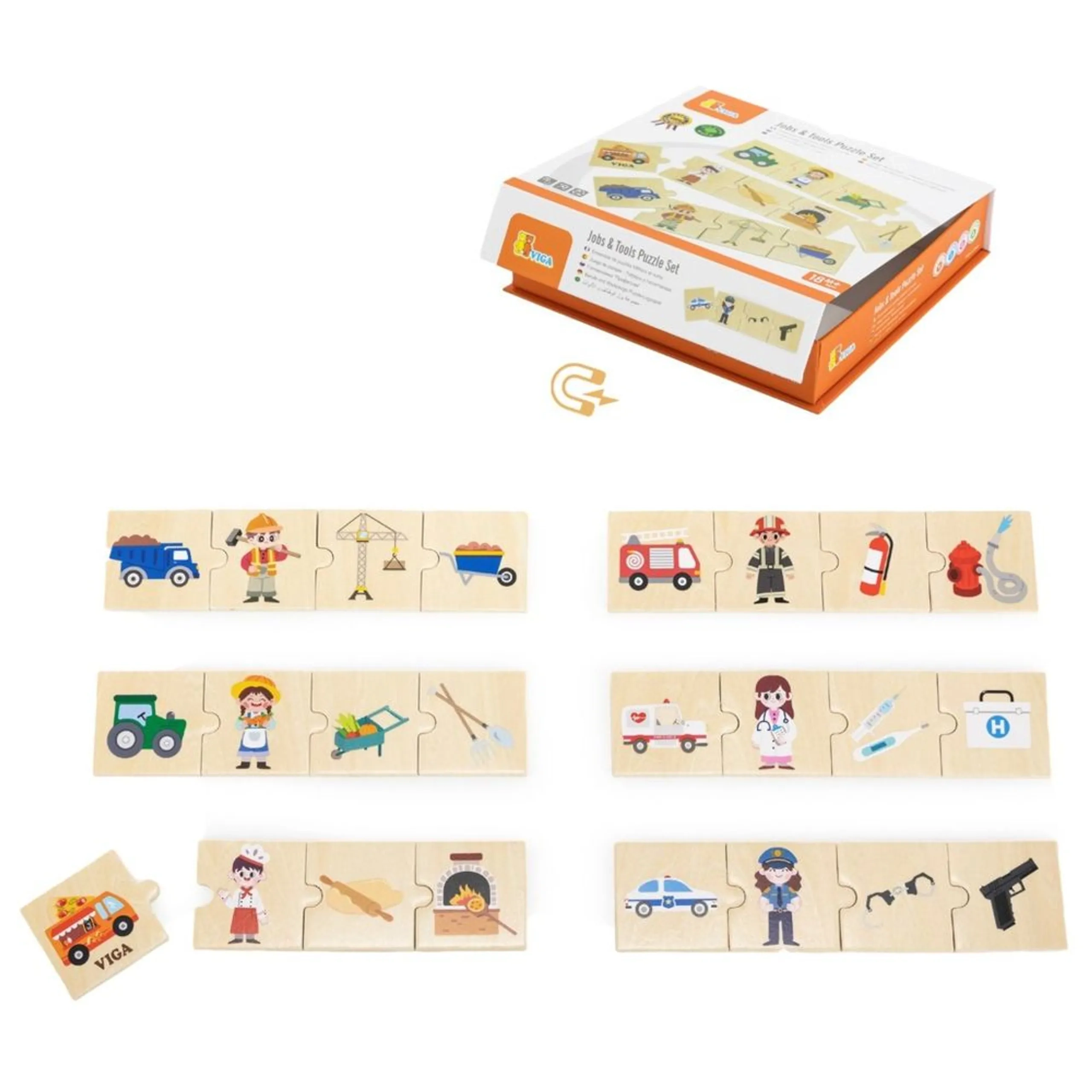 VIGA Jobs & Tools Puzzle (29464294-44749) - 24 pcs