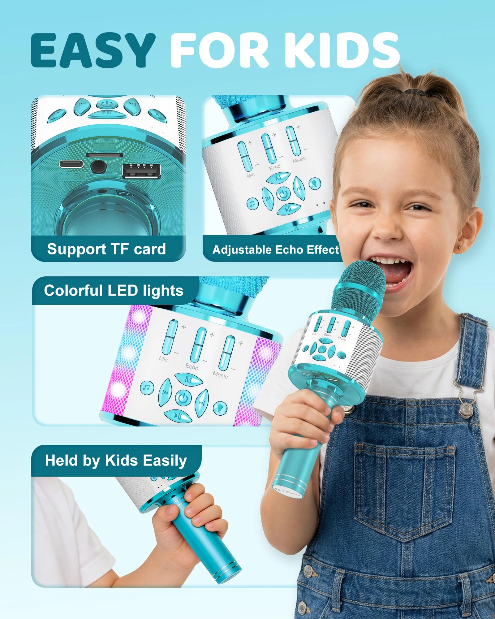 Karaoke Microphone - Handheld Bluetooth