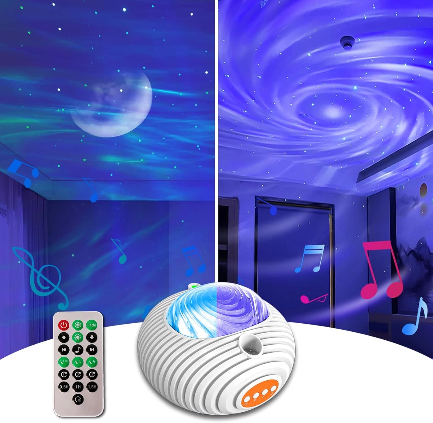 Fipka Galaxy Projector - 56 Light Effects 5 White Noises