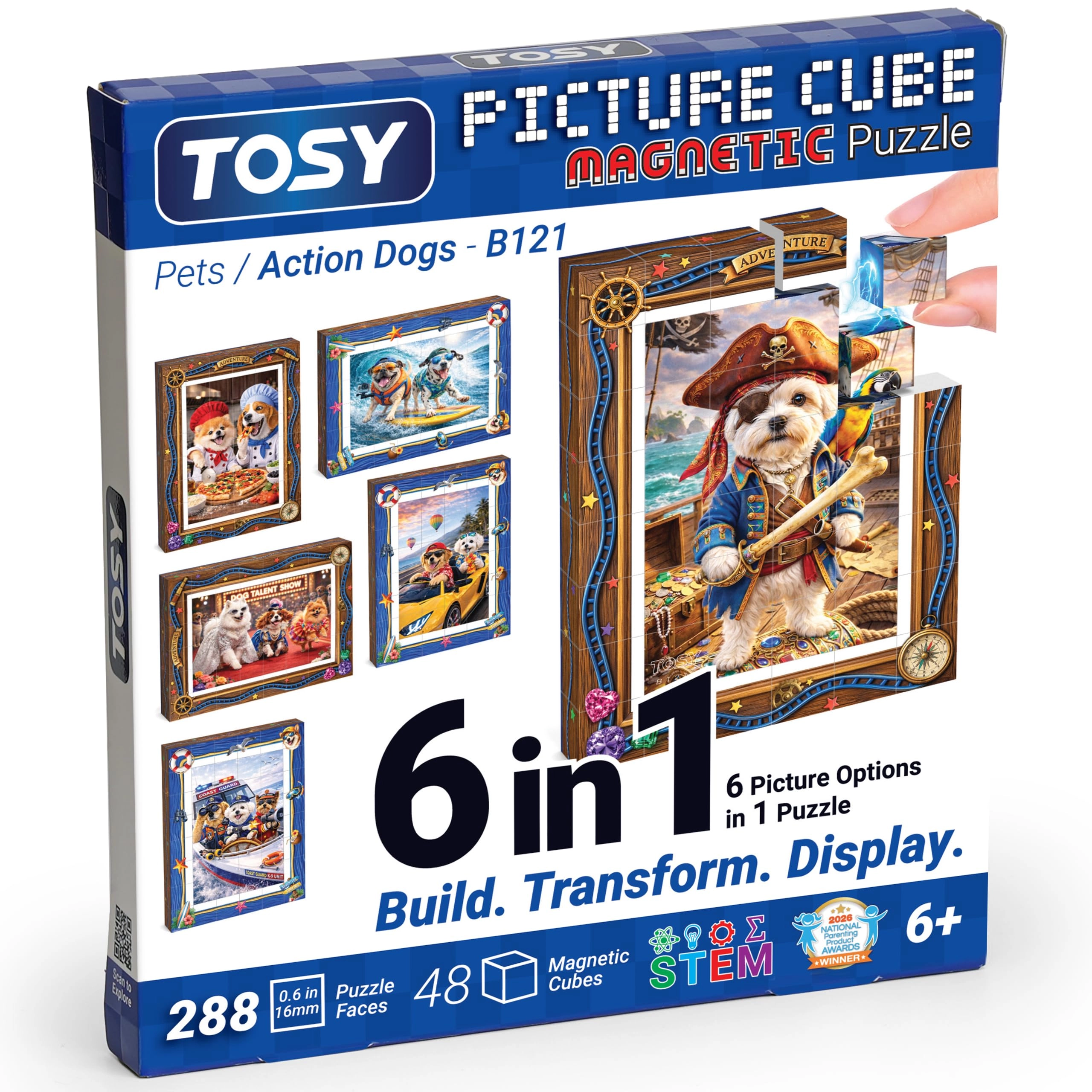 ROBOFI LLC Action Dogs Puzzle (P1.PC48.ACDOG) - 48 pcs