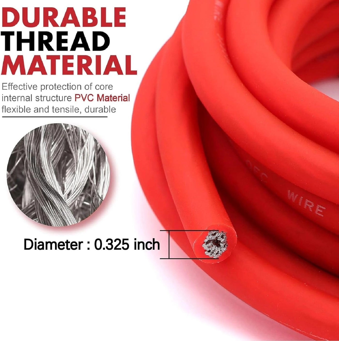 0 Gauge Car Amp Audio Wiring Kit - 17FT red power cable 100AMP fuse