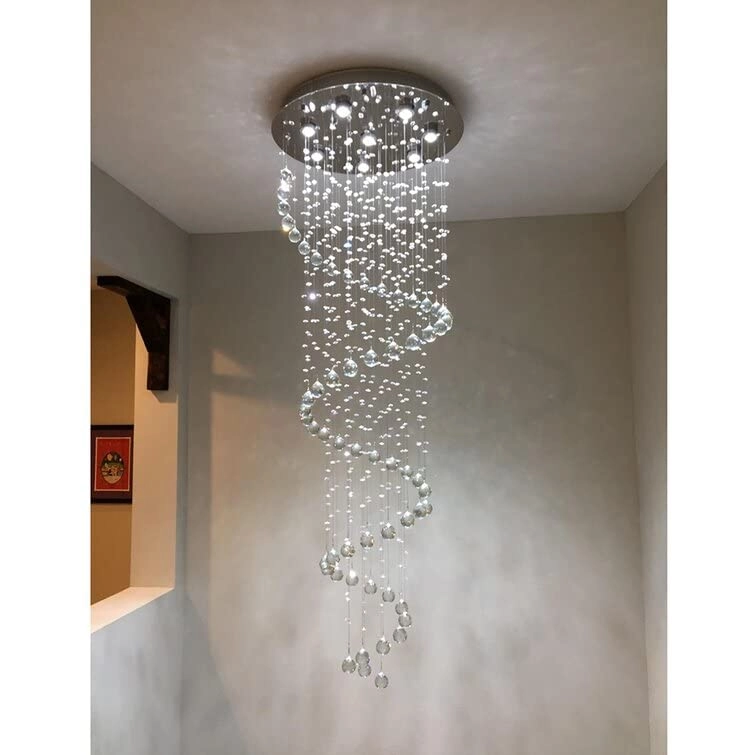 Gane-shart - ph: 6352402152 GA Crystal Glass Chandelier - Yellow LED 6 Foot