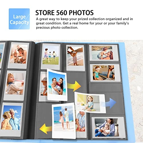 2x3" 560 Pockets Cardboard Faux Leather Photo Album