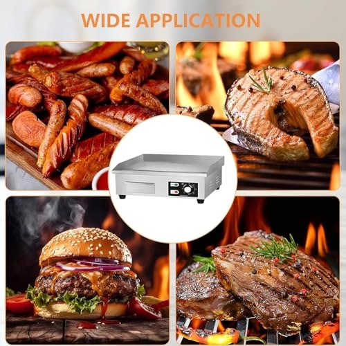 Commercial Electric Griddle - 2500W 451 x 300 mm