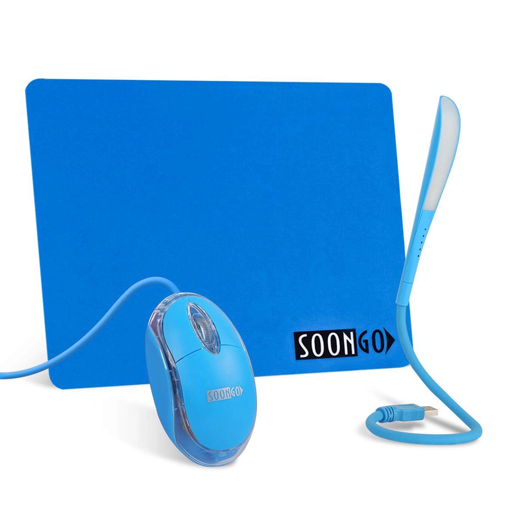 Mini Mouse Pad + Kids Mouse + USB LED Light