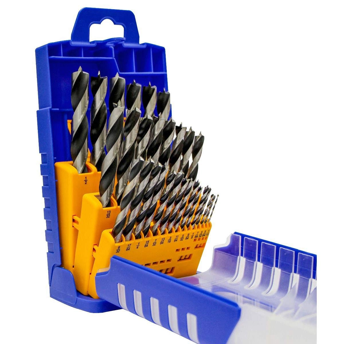 Brad Point Drill Bit Set - Chrome-vanadium 29-Piece 1/16th to 1/2th Inches