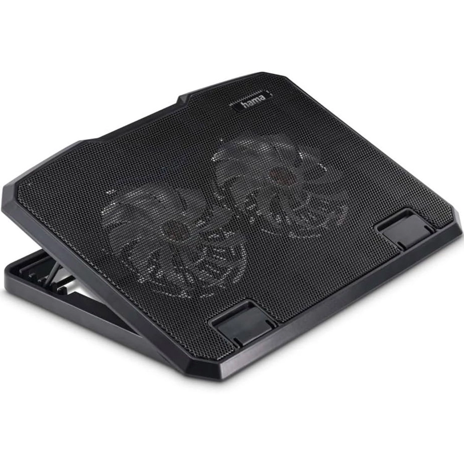 Black Metal Laptop Cooler - 2 Fans 15.6 Inch