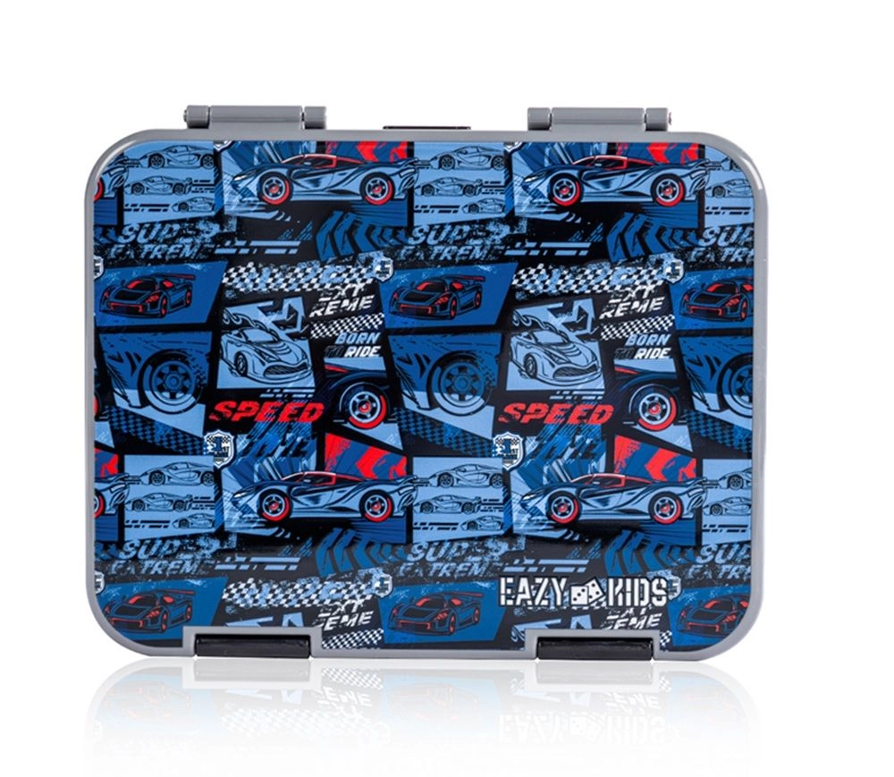 6 And 4 Convertible Lunch Box - Mermaid Purple + 420 ml Water Bottle + Sandwich Cutter