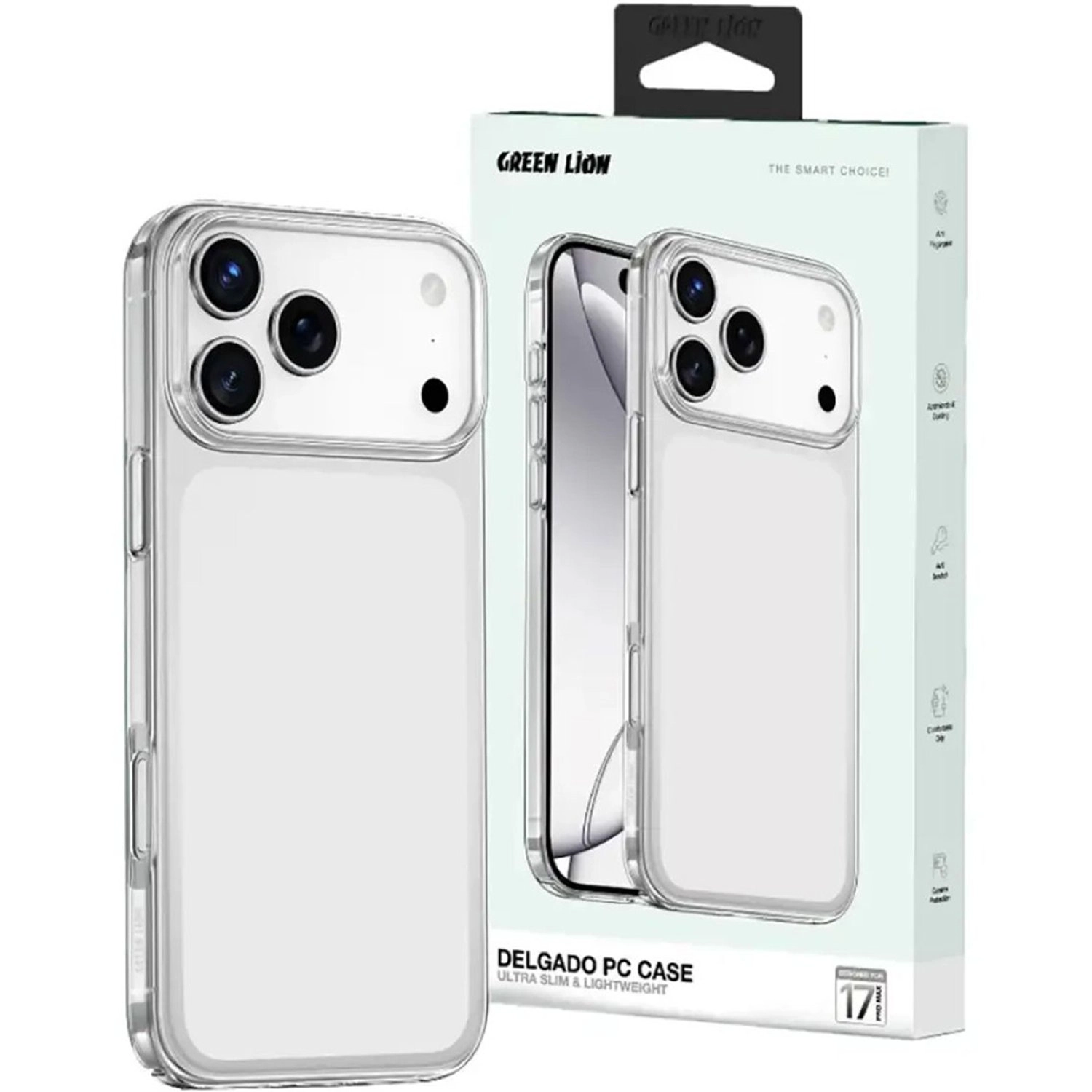 Delgado Clear Case for iPhone 17 Pro Max - PC