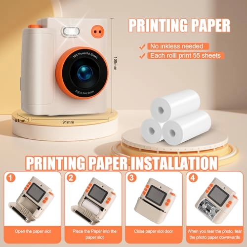 Kids Camera - Instant Print 1080P 32GB