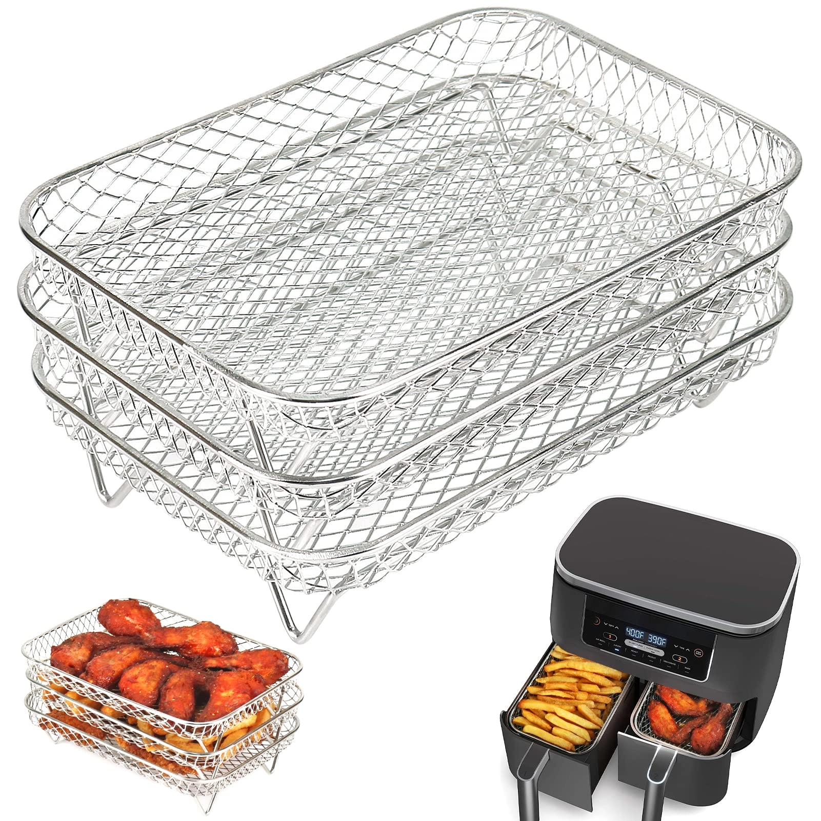 Air Fryer Rack - Aluminium, Plastic, Stainless Steel