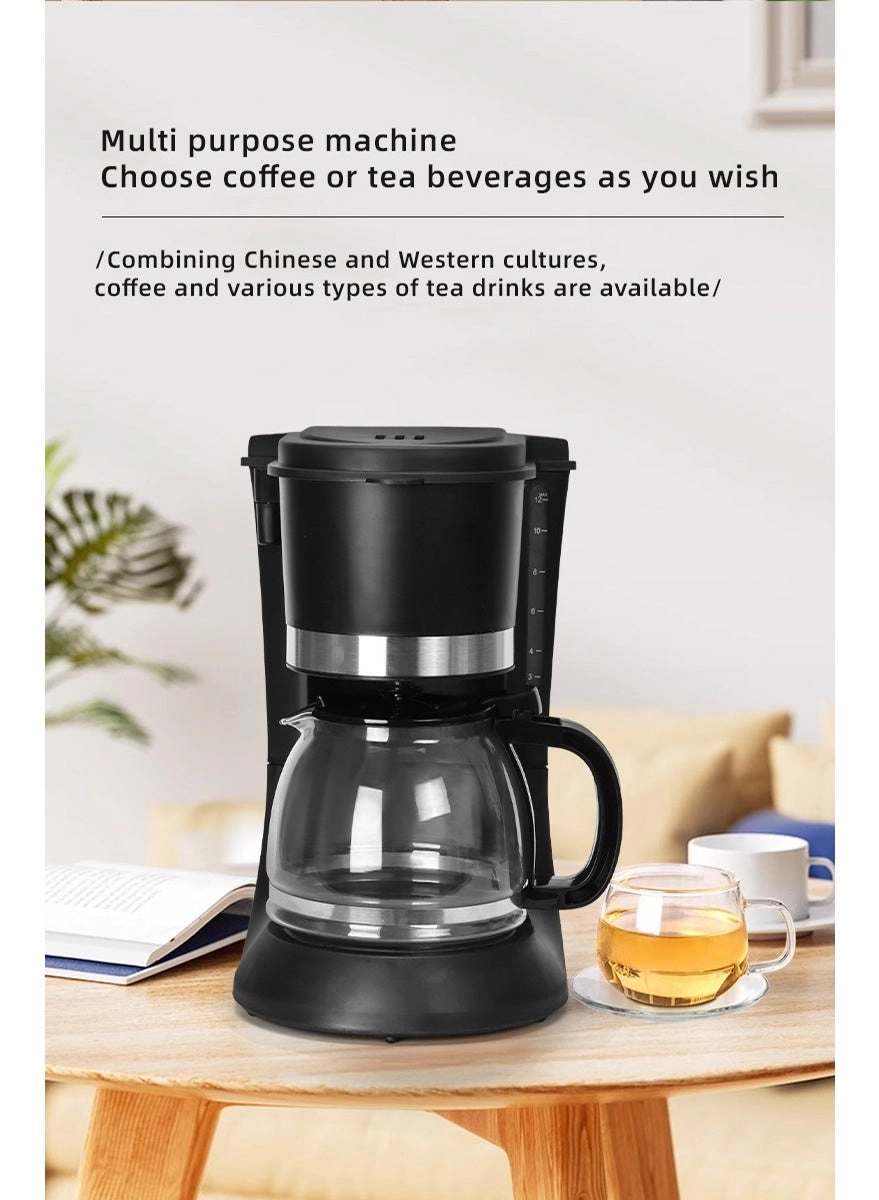 Drip coffee machine - borosilicate glass reusable filter drip-proof heat preservation