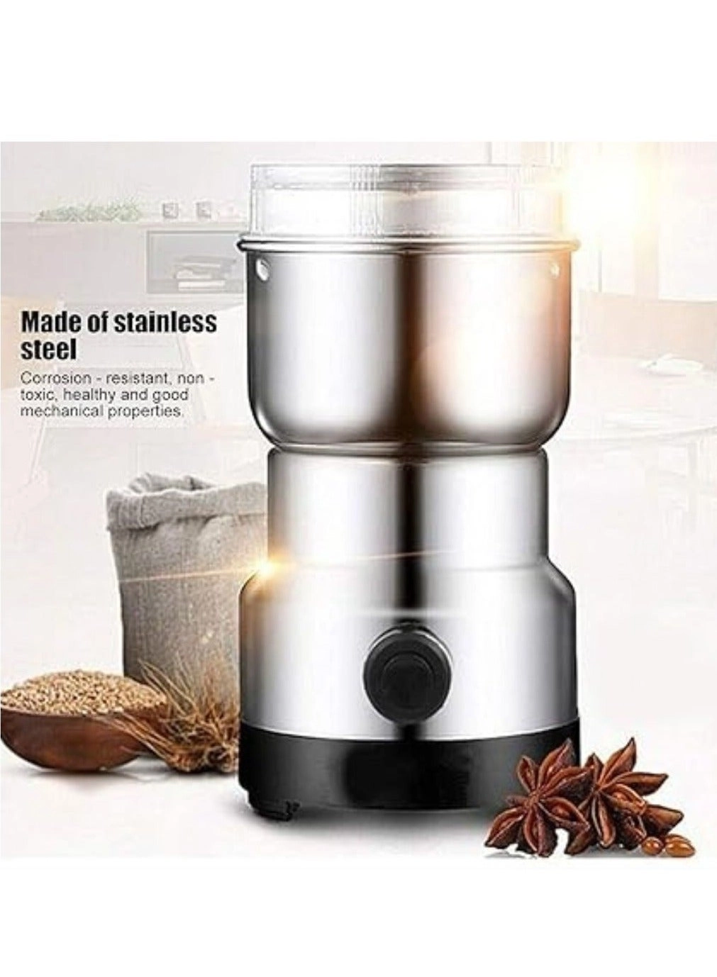 Electric Coffee And Beans Grinder - 200W 50g