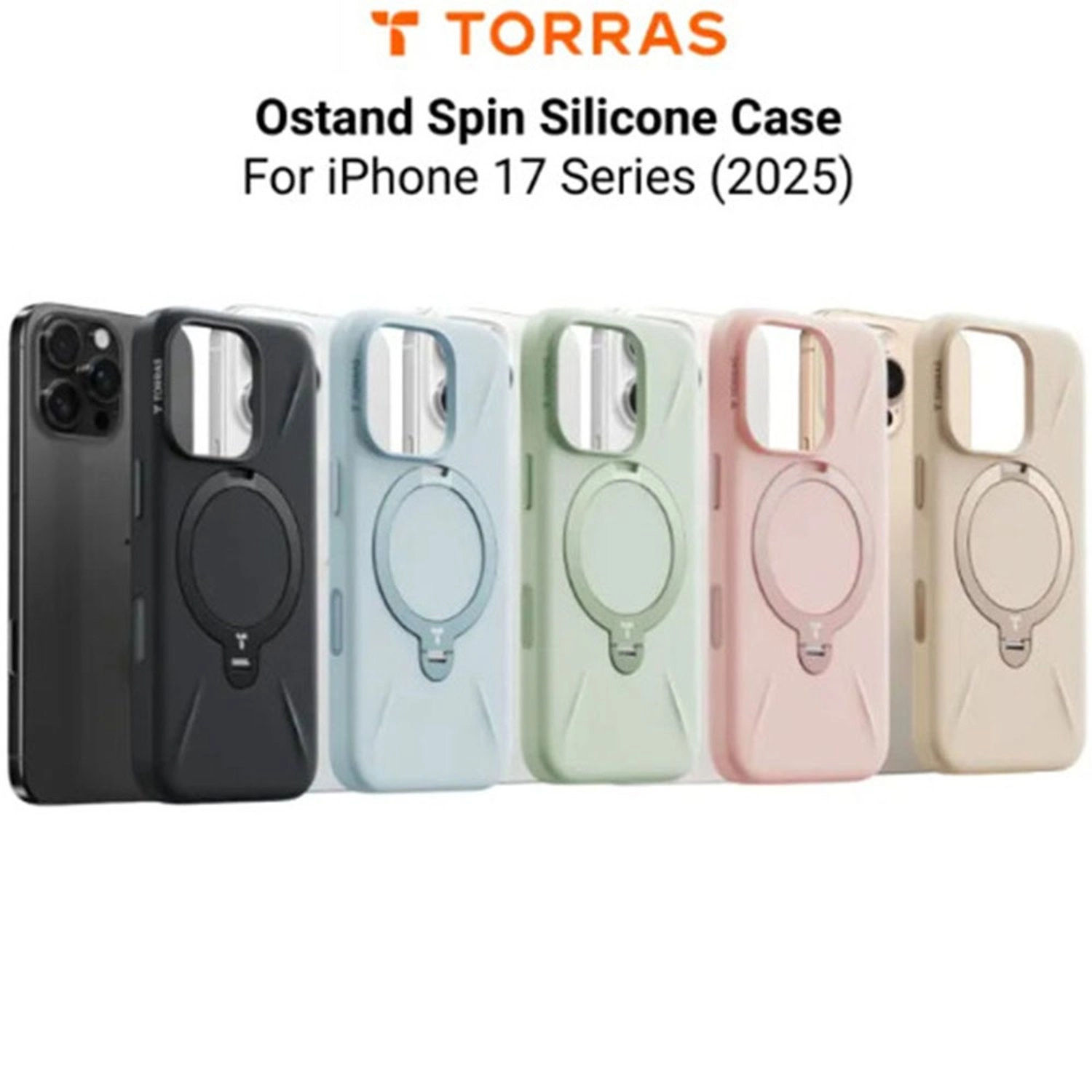 Ostand Spin Silicone Case with MagSafe for iPhone 17 Pro Max