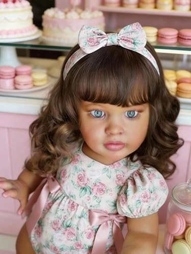 Pippa Reborn Baby Doll - 26 inch Cotton Vinyl Hand-rooted Curly Hair Ages 3+