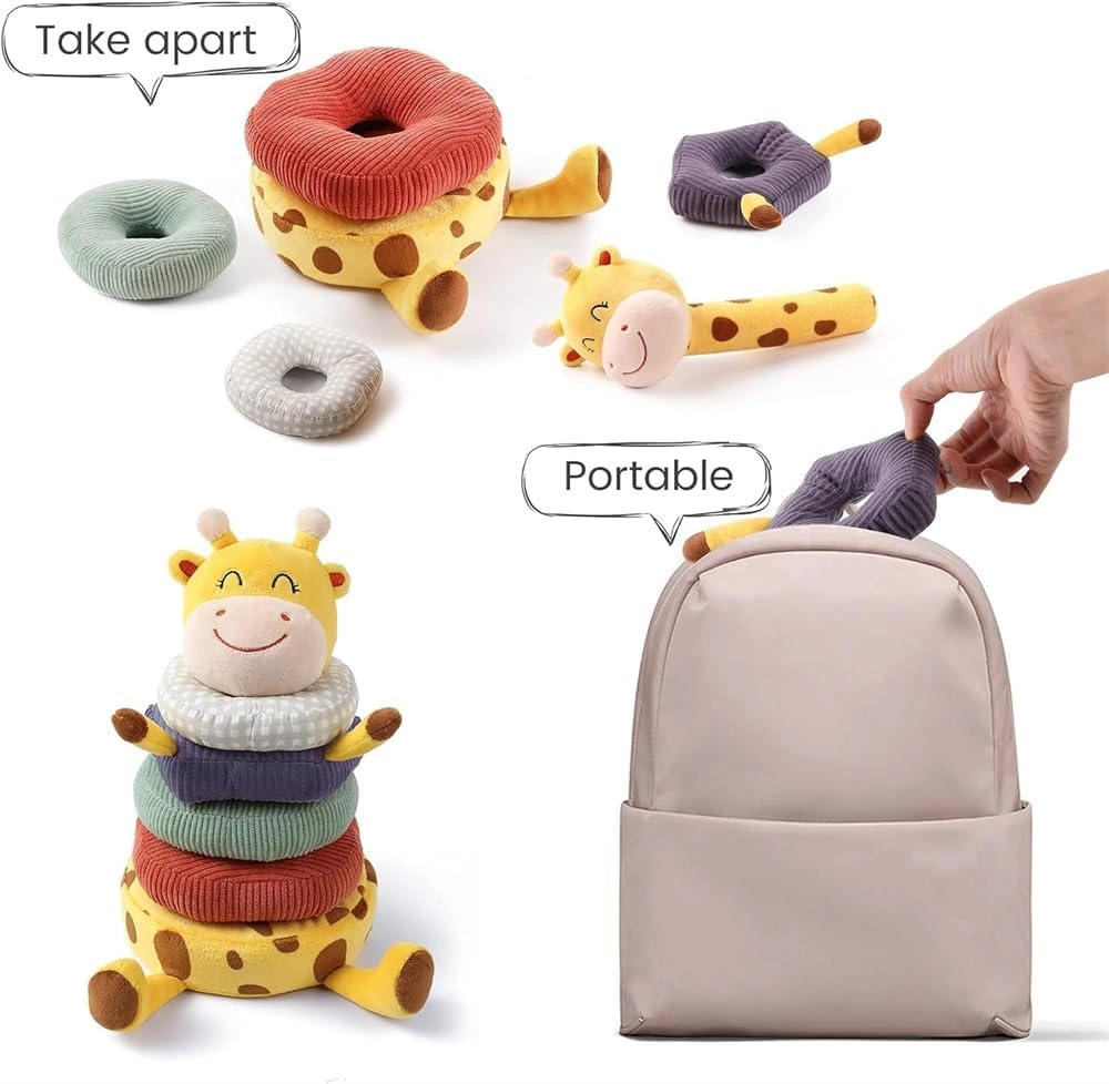 Plush Stacking Rattles - 6 months Plush Woodland 4 piece(s)