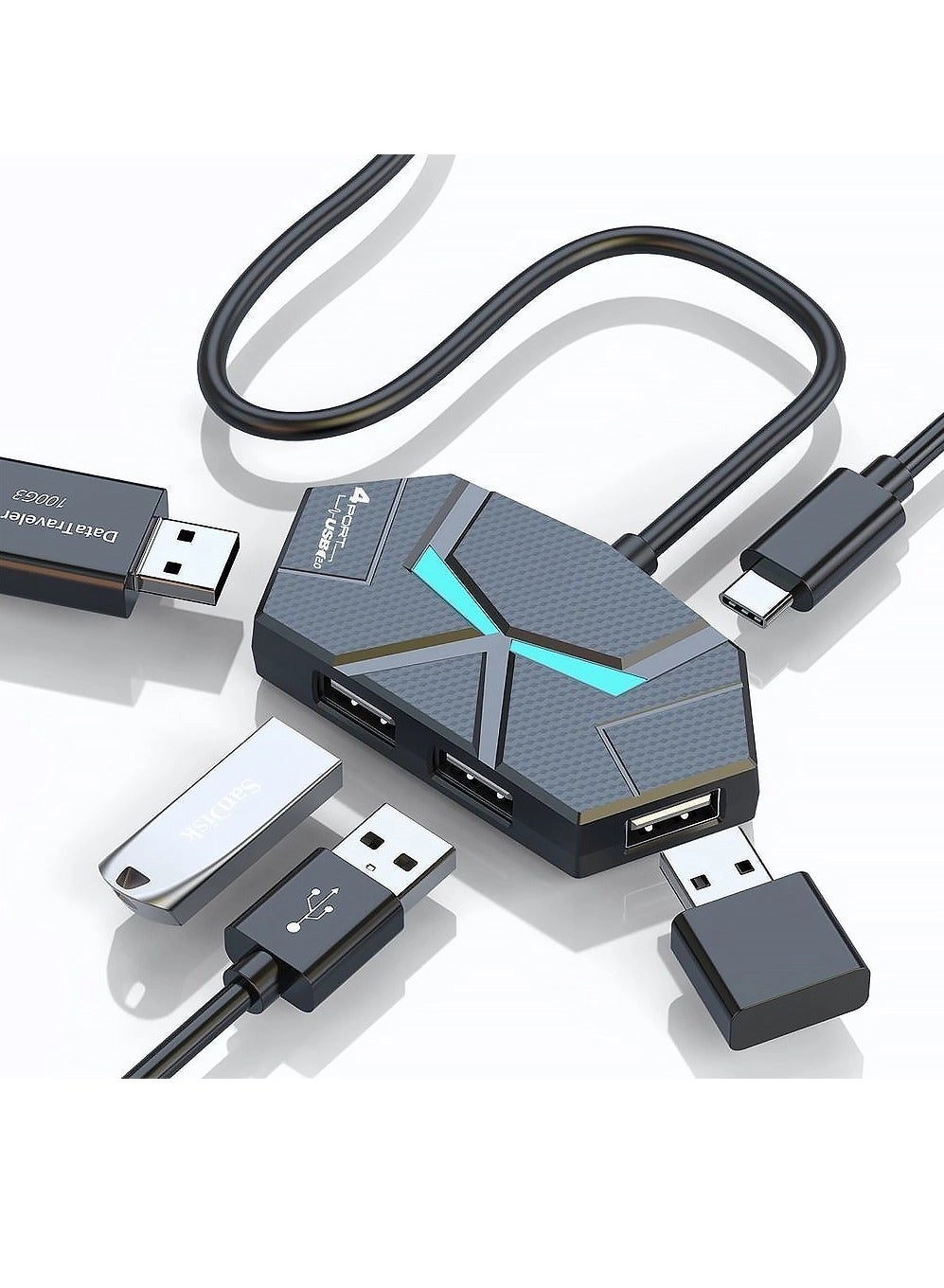 X-level USB 3.0 Hub - 4-Port USB-C Power Port